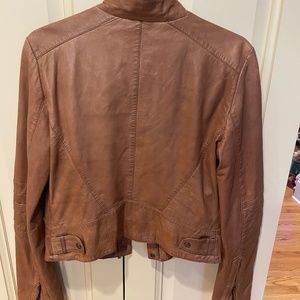 Cole Haan Leather Moto Jacket